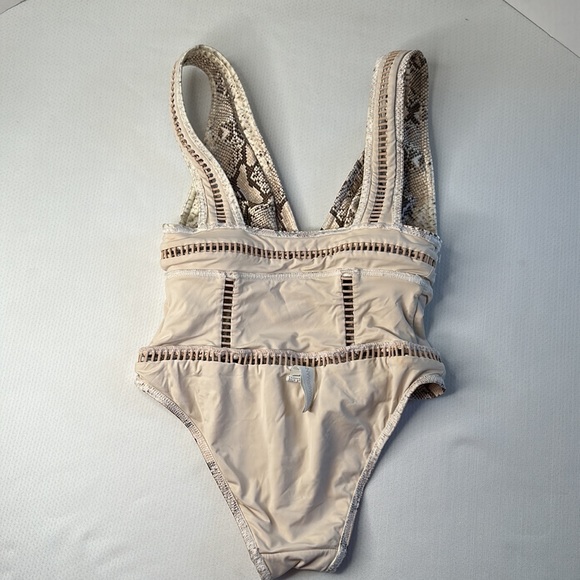 ZIMMERMANN 1-piece swimsuit to slip on snake print in Italian lycra Sz 1US(4-6) - Picture 9 of 12